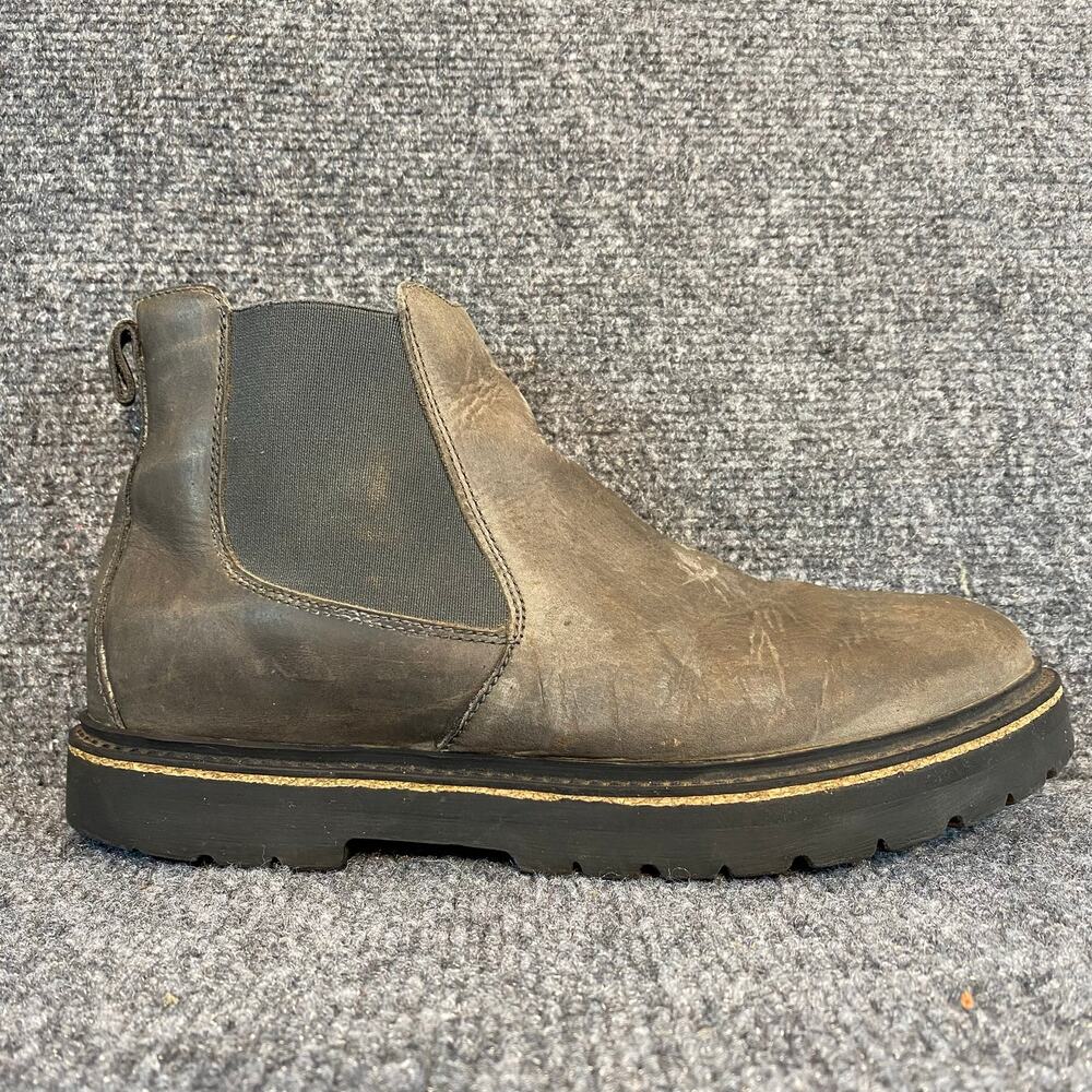 Birkenstock Men's Brown Leather Chelsea Ankle Boots Slip On Shoes Size 41 US 8